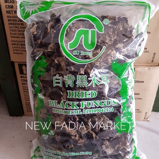 

(Good) Jamur Kuping Black Fungus 1kg Merk SU
