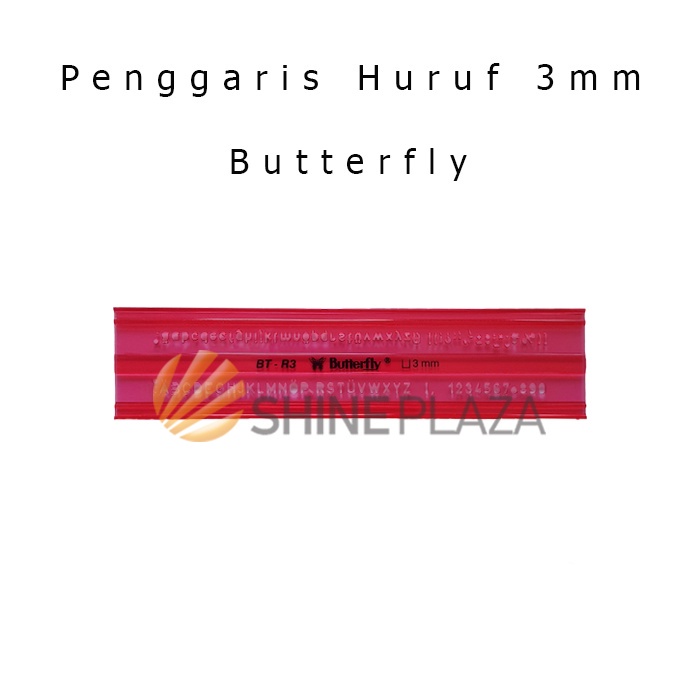 

Mal Huruf 3mm - Penggaris Sablon - Penggaris Huruf Butterfly BT-R3