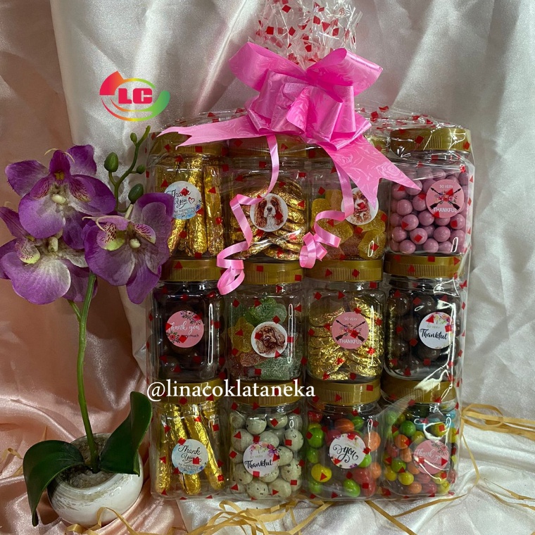 

HJ paket susun 12 toples coklat lagie