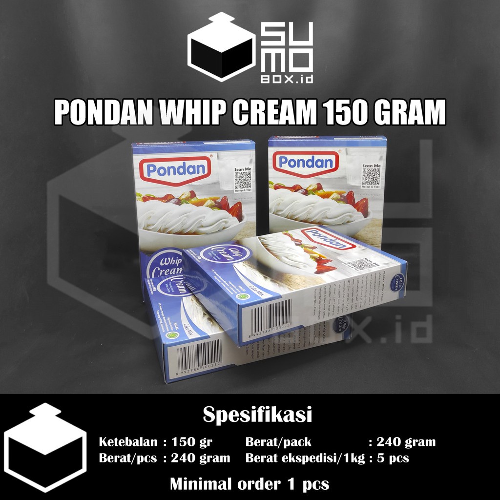 

HJ Pondan whip cream pouch / Bubuk instan krim kue whipping