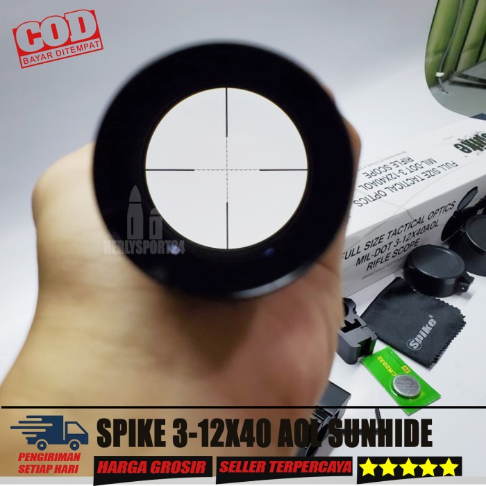 TELESKOP SPIKE 3-12X40 AOL TELESCOPE SPIKE 3-12X40 AOL TAHAN GETAR