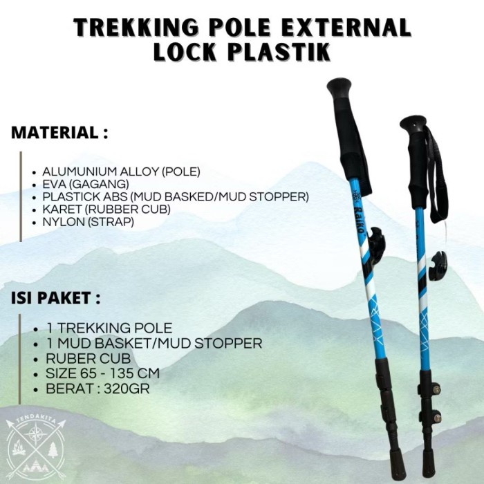 Trekking Pole Naturhike Taffsport Tongkat Trekking Tongkat Gunung Tracking Pole Trekking Pole Lipat
