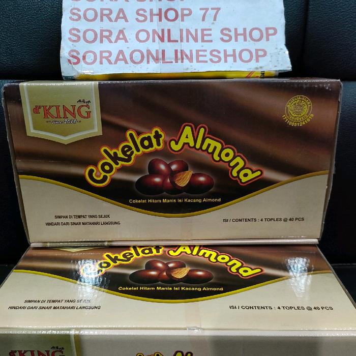 

1 Dus (Isi 4 toples) Coklat Almond d' KING Chocolate Toples