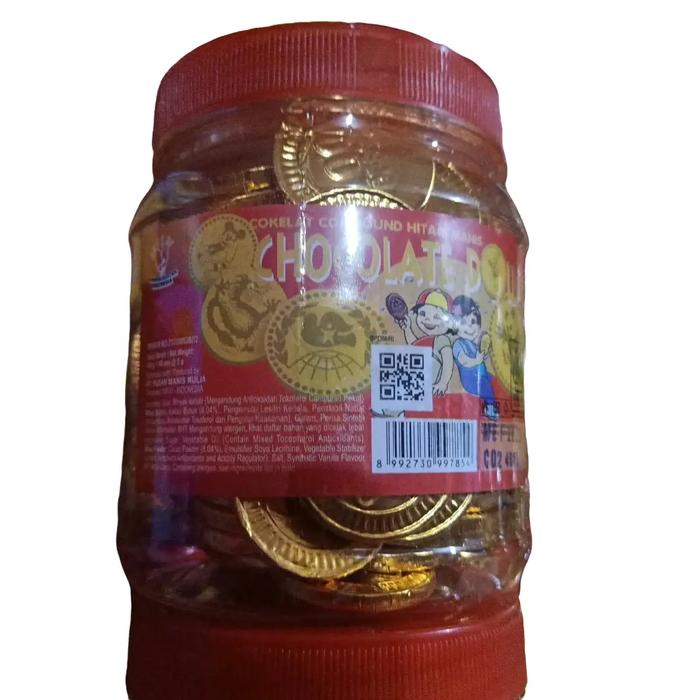 

Chocolate Dollars Toples isi 100pcs Bebas gula Rendah lemak Cokelat Manis Food Coklat Snack Cemilan