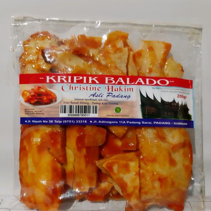 

Kripik Balado Christine Hakim (Asli Padang) Keripik 250 Gr Jakarta Snack House Bulat Panjang