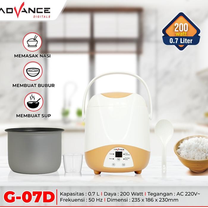 READY STOK ADVANCE DIGITALS - DIGITAL MINI RICE COOCKER G07D - MEJIKOM/MAGIC COM KECIL UNTUK ANAK