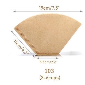 JAYAmart- BESAR UK 103 Kertas Filter Drip Coffee Filter Paper 3to6cup Isi 100pcs