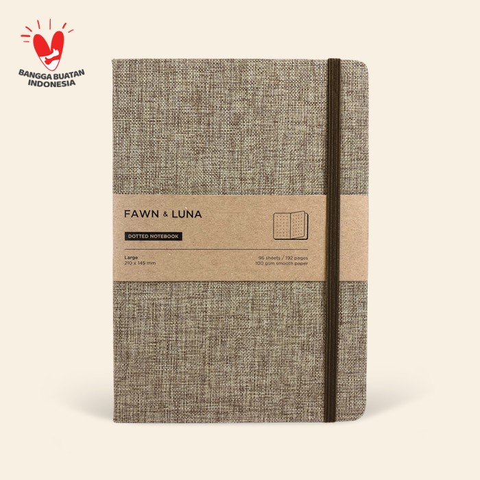 

HJK A5 Notebook - Plain / Dotted Paper / Maple Brown Fabric