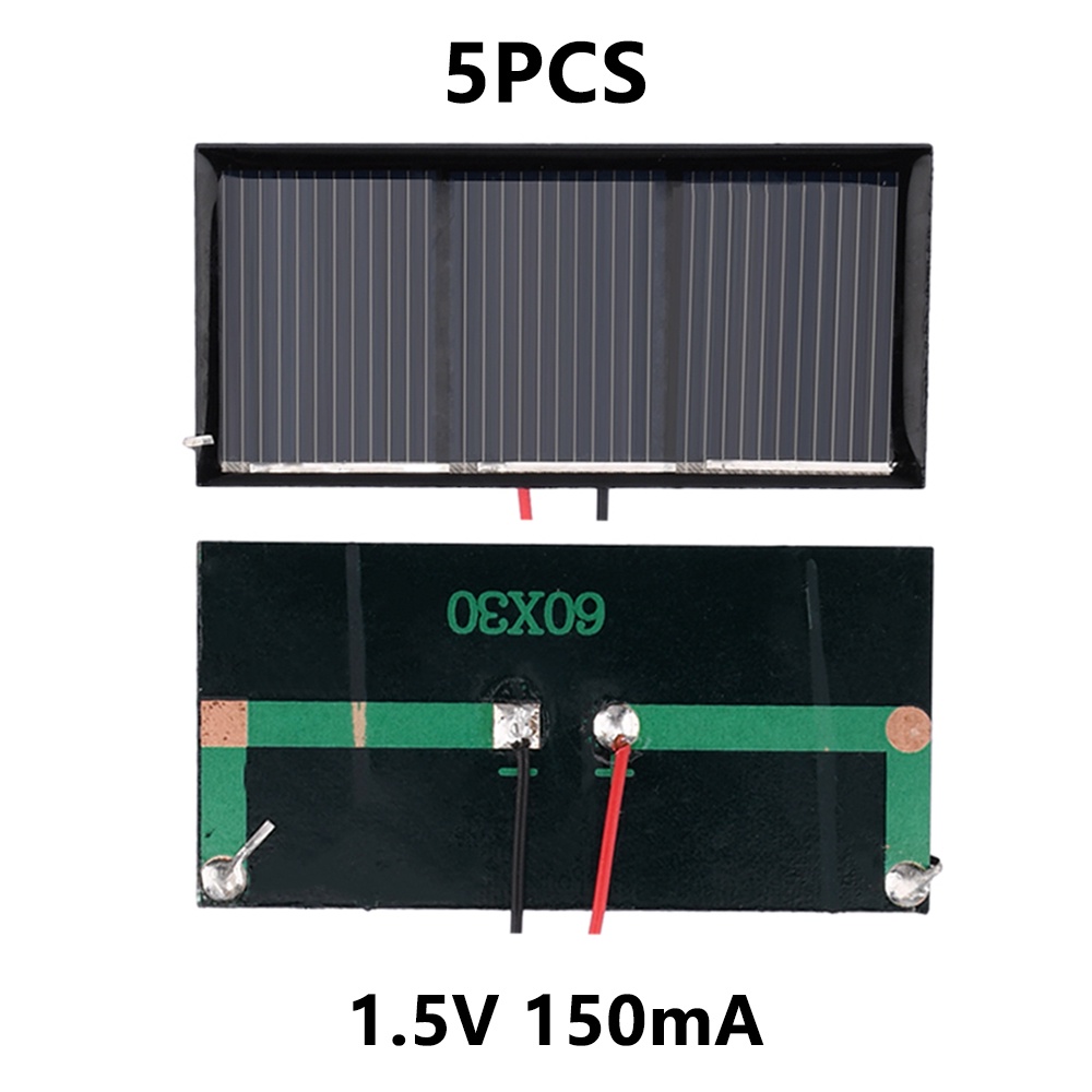 PROMO Grosir 5PCS Mini Solar Board 2V/1.5V/3V/5V Solar Cells