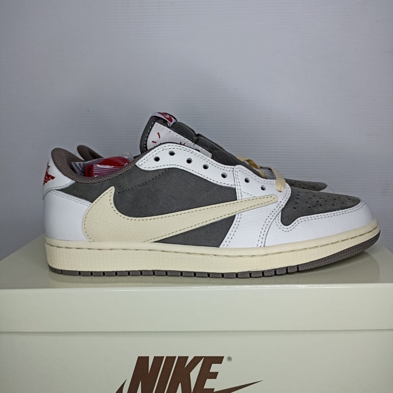 Sepatu Nike Air Jordan 1 Low Fragment Travis Scoot X Reverse Mocha Bnib