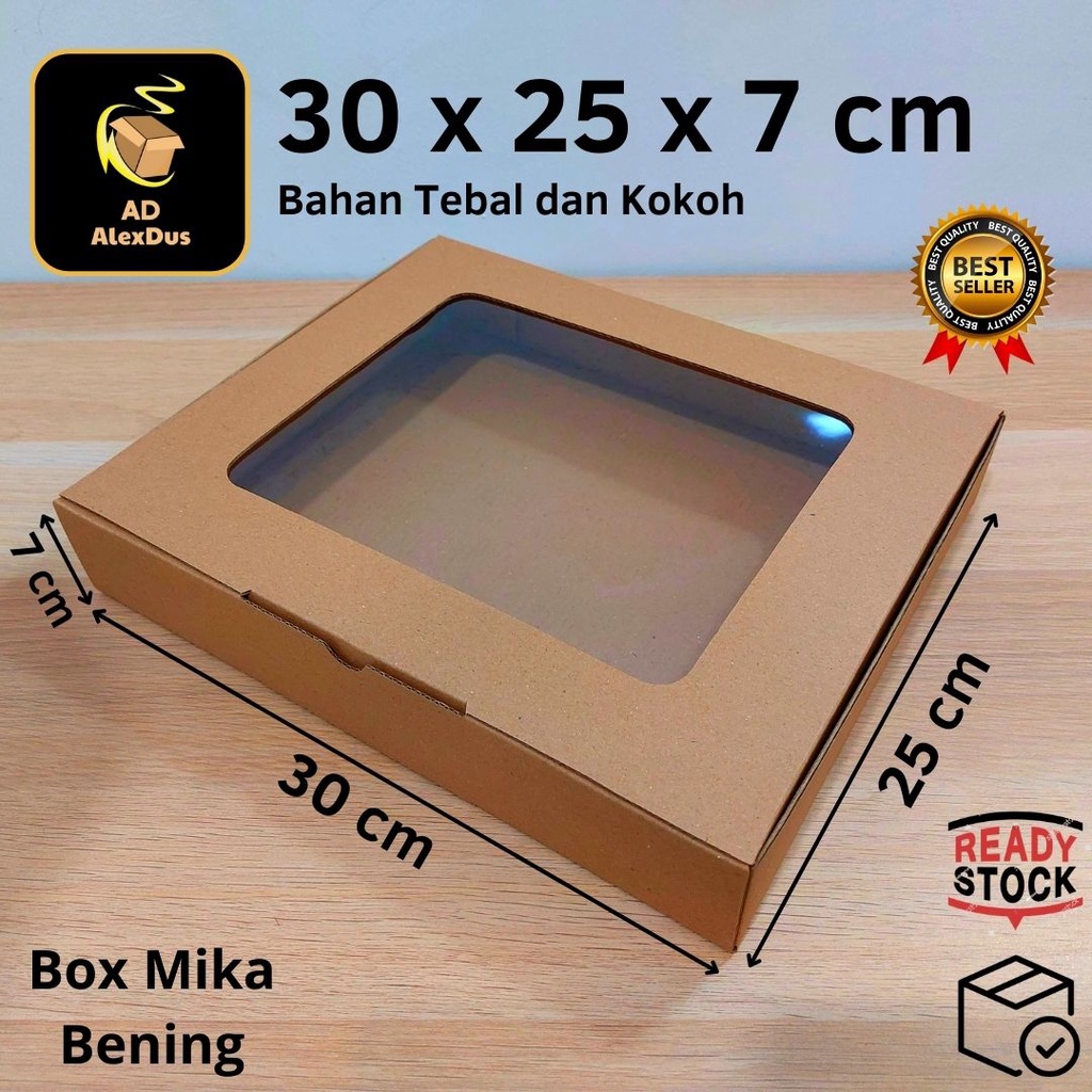 

Kardus Mika 30 x 25 x 7 cm Model Diecut | Kotak Box Dus Hampers Kue Snack Parcel
