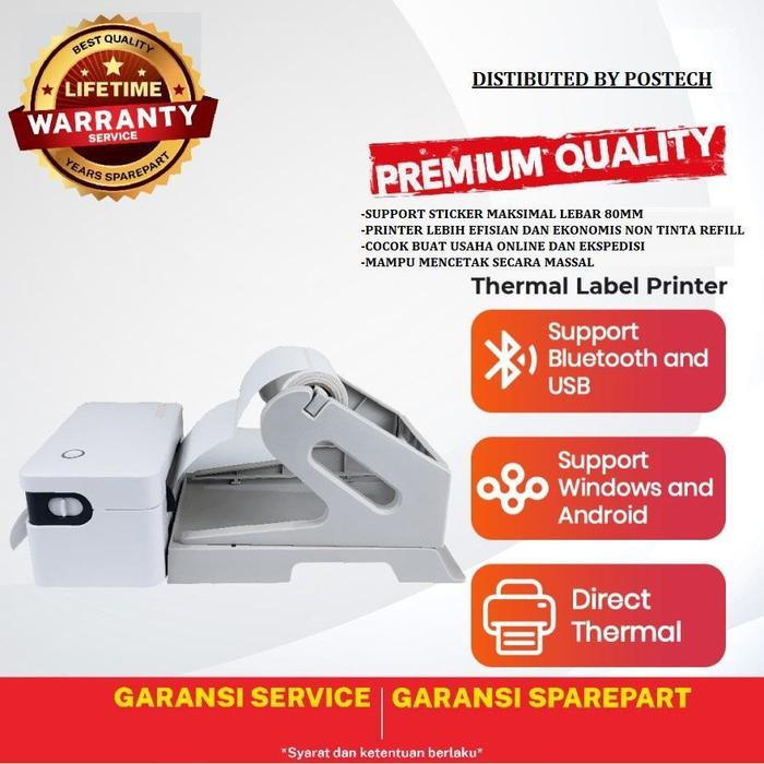 LABEL PRINTER RESI BLUETOOTH 80MM WINDOWS ANDROID CETAK STICKER LABEL ALAMAT PENGIRIMAN