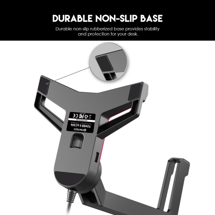 [Good] Stand Gantungan Headset Fantech AC304 Pro Tower II RGB + USB Hub