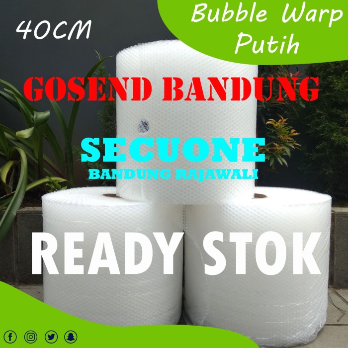 

pernakpernik- Ready Bubble warp putih tinggi 40cm, panjang 50 meter gosend bandung