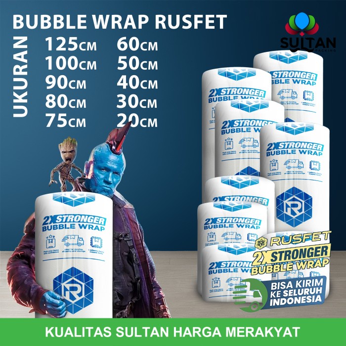 

pernakpernik- Plastik Bubble Wrap Packing Rusfet Bening 50M Bubblewrap