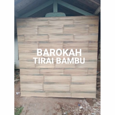 pernakpernik- tirai bambu gulung netral tirai kere wide teras depan rumah kiray