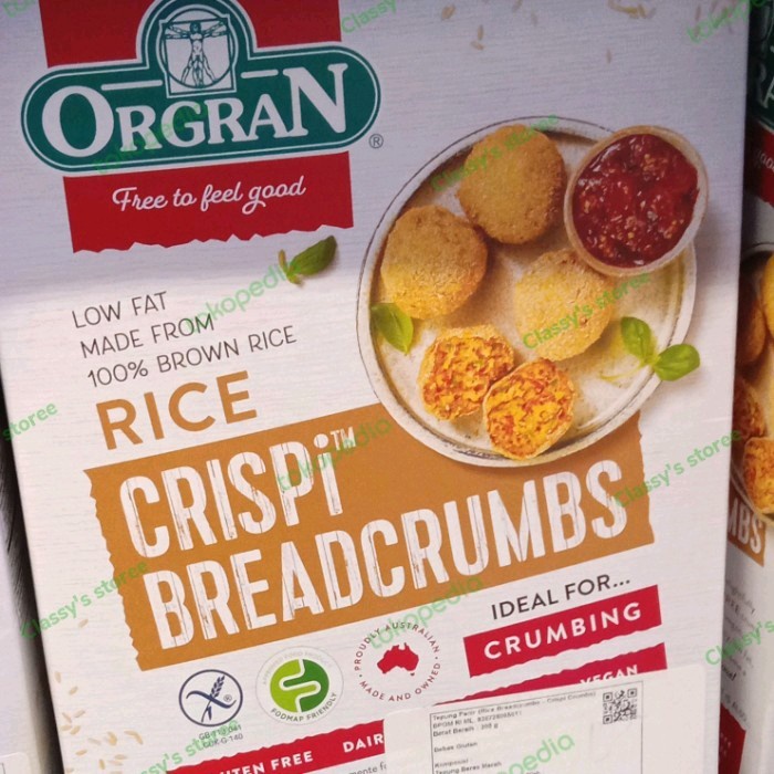 

Rice crispy breadcrumbs/Orgran gluten free 300 gr