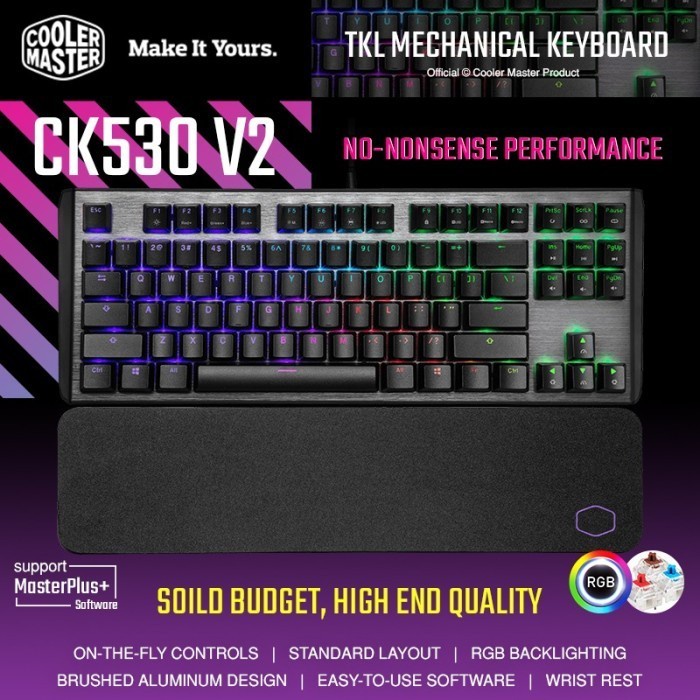 [Good] Cooler Master CK530 V2 / CK-530 TKL RGB Mechanical Keyboard Gaming