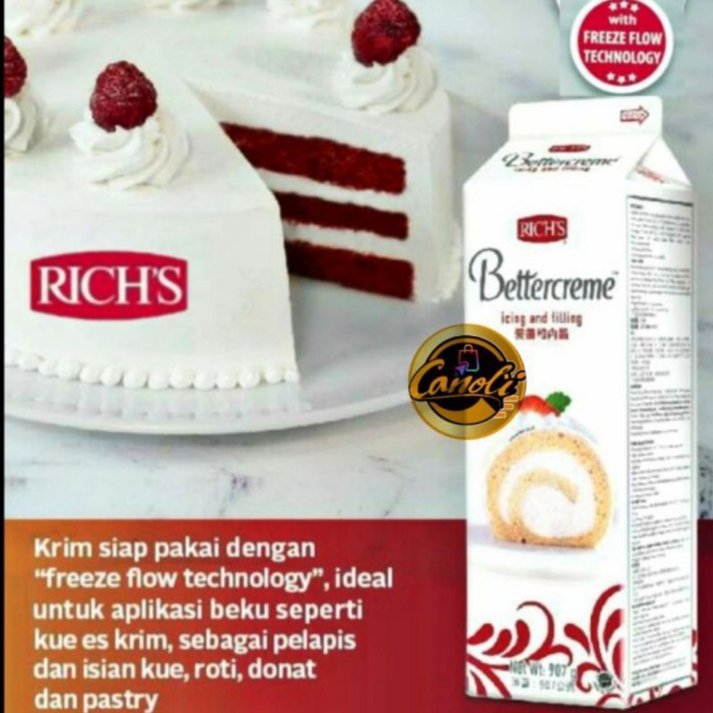 

HJ richs bettercreme 907 gram /rich's icing filling 907 gr