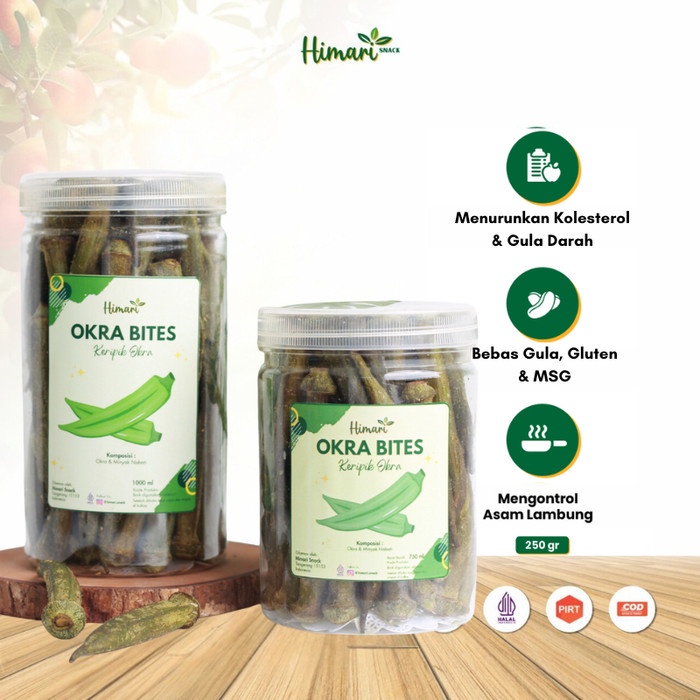 

PREMIUM Keripik Sayur Okra Kering Kemasan Jar 750ml