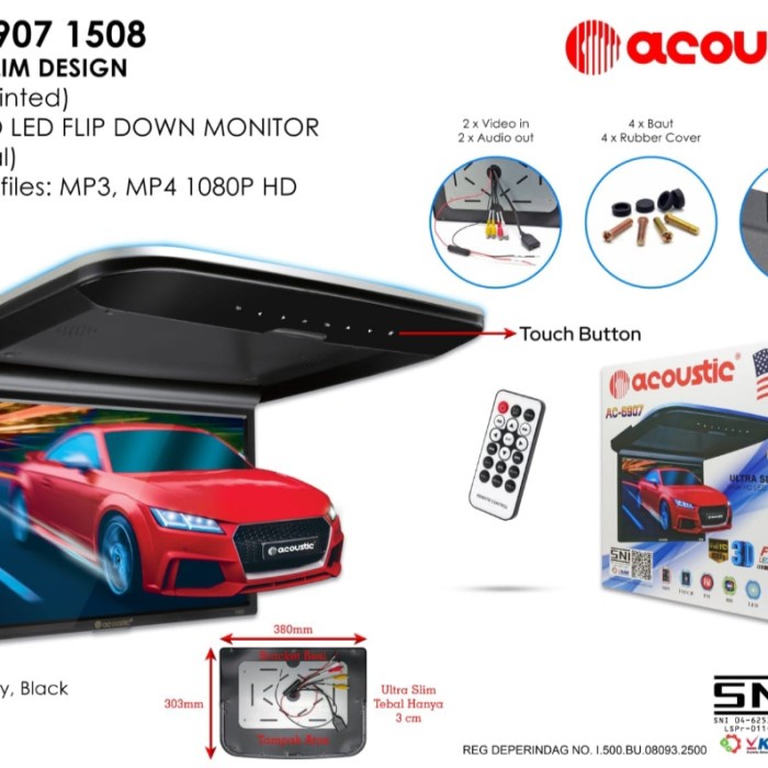 TV roof Monitor plafon acoustic 15 inchi