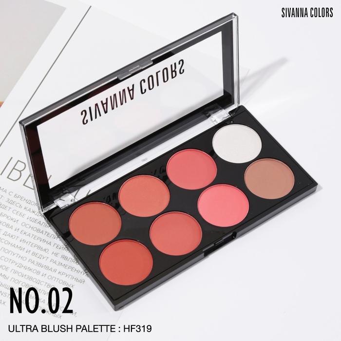 SIVANNA COLORS ULTRA BLUSH ON PALETTE ORIGINAL THAILAND BLUSH ON SIVANNA HF319