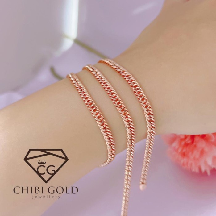 Gelang tangan Harley rose kadar 750# chibi gold