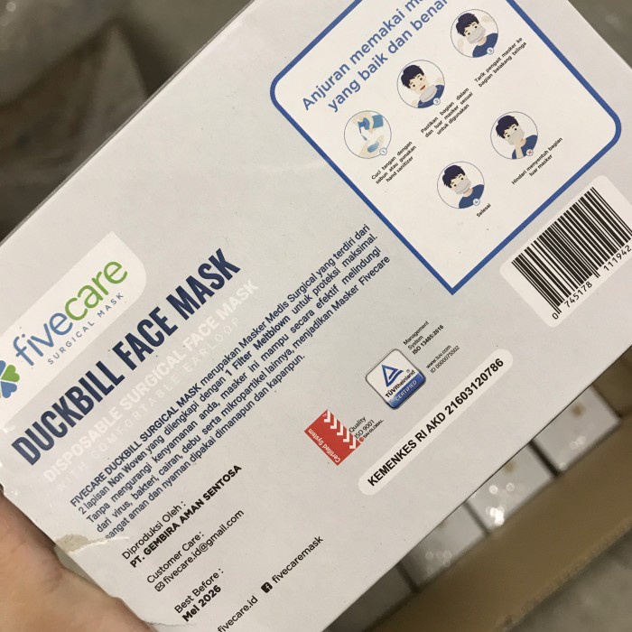 [trs] - Fivecare Duckbill Face Mask//Masker Medis Duckbill Earloop FIVECARE