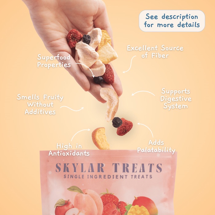 

Skylar Treats Fruit Mix - Snack Anjing Kucing Premium - Buah Kering