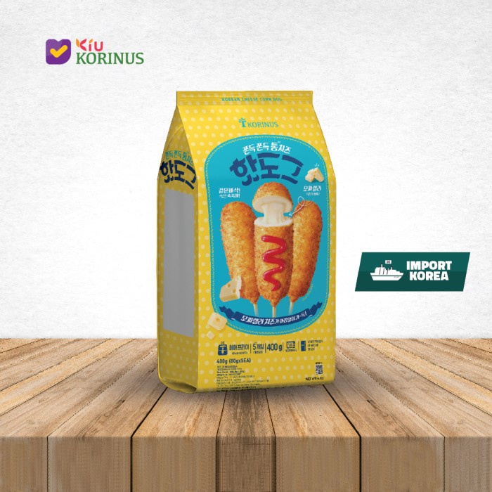 

K - 1 Pack (5Pcs ) Mozzarela Corn Dog Halal 400Gr