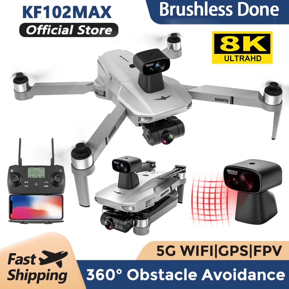 New Kf102 Professional Drone Dual Camera Brushless Drone 8K Wide Angle Shooting Drone 5G Positioning