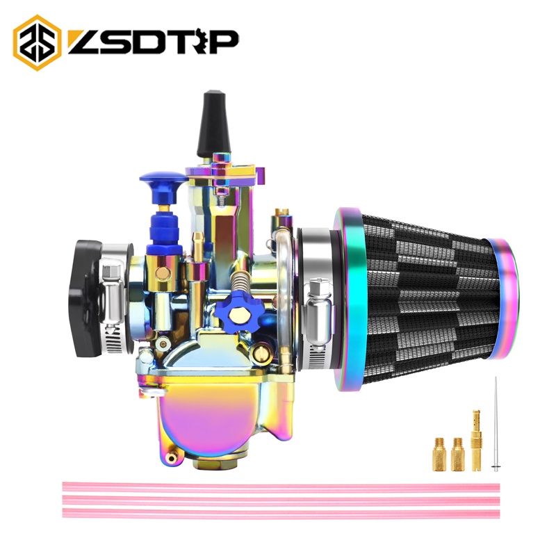 Zsdtrp Motorcycle Colorful Carburetor Pwk 21 24 26 28 30 32 34Mm Racing Carburetor Set For
