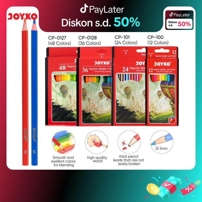 

Joyko Pensil Warna Superior Quality Color Pencils Hexagonalgrip