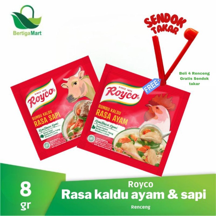 

(Best) Royco Bumbu Kaldu Rasa Ayam & Sapi 8 gr (1 Renceng)
