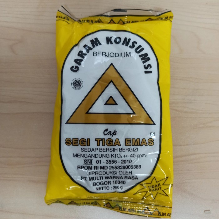 

(Best) GARAM HALUS BERYODIUM 250gr/GARAM KONSUMSI CAP SEGITIGA/GARAM BUBUK