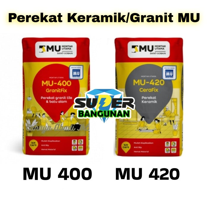 PREMIUM Semen Mortar Keramik dan Granit MU / Lem Perekat Granite MU