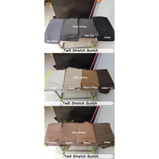 (Best) Kain Twill Melar Twill Scotch Kain Chino Melar Twill Stretch Bratatex