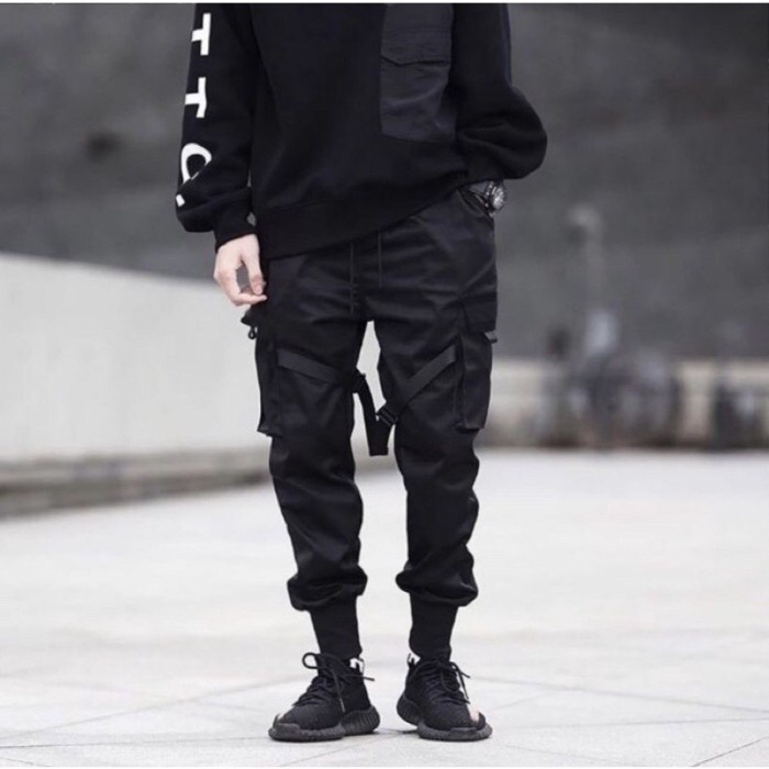 (Best) Techwear Pants JOGGER [ READY INDO ] Cyberpunk Harem Cargo Pria Tactic
