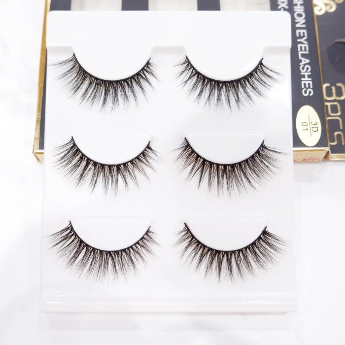 ReadyDong- Bulu mata palsu import set 3 pasang majina premium MUA quality -yuk c.o