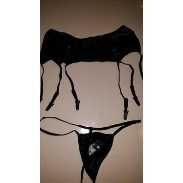Sexy Lingerie Garter Belt Bahan Kulit Best Seller