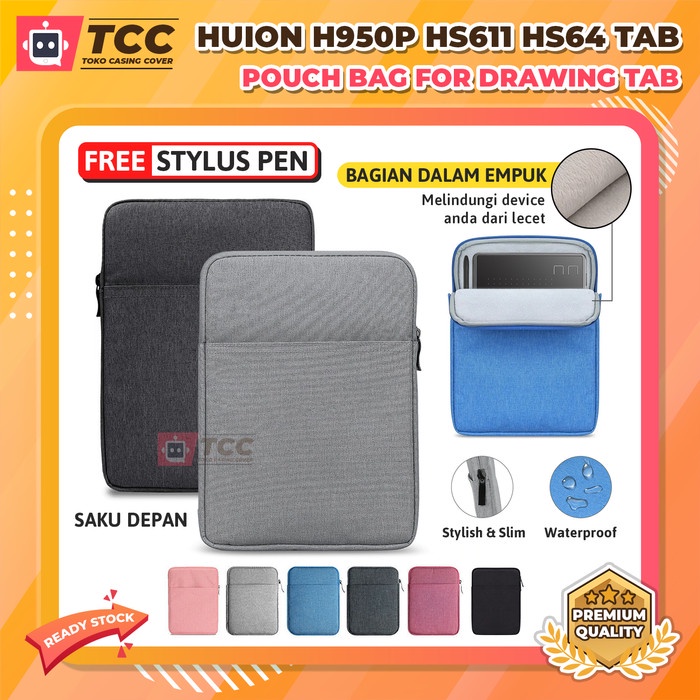 Jt Top Huion H950P Hs611 Hs64 Hst640 Graphic Drawing Tablet Bag Sleeve Pouch