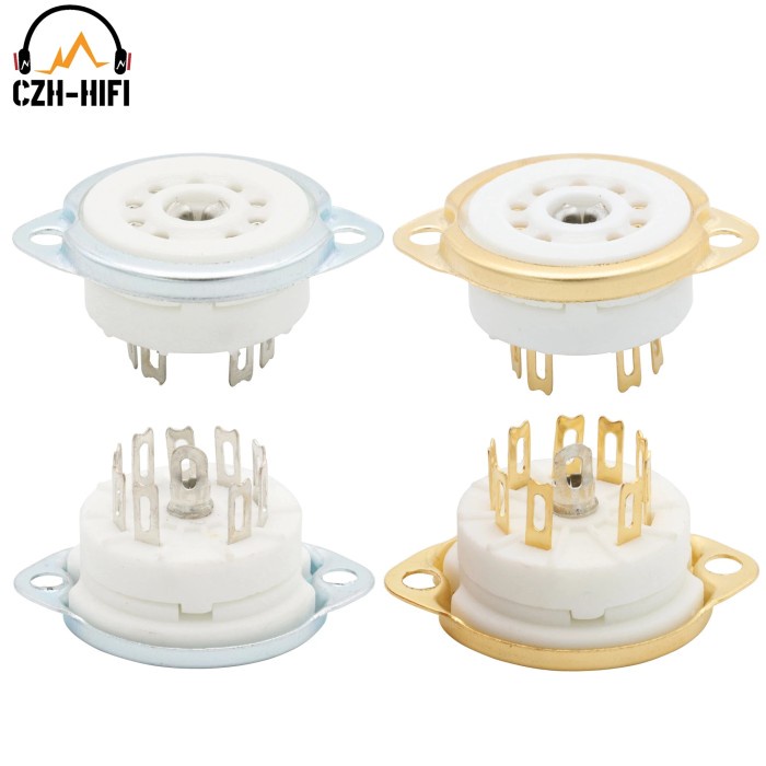 9pin B9A Tube Socket Ceramic Valve Base for 12AX7 EL84 5670 ECC82