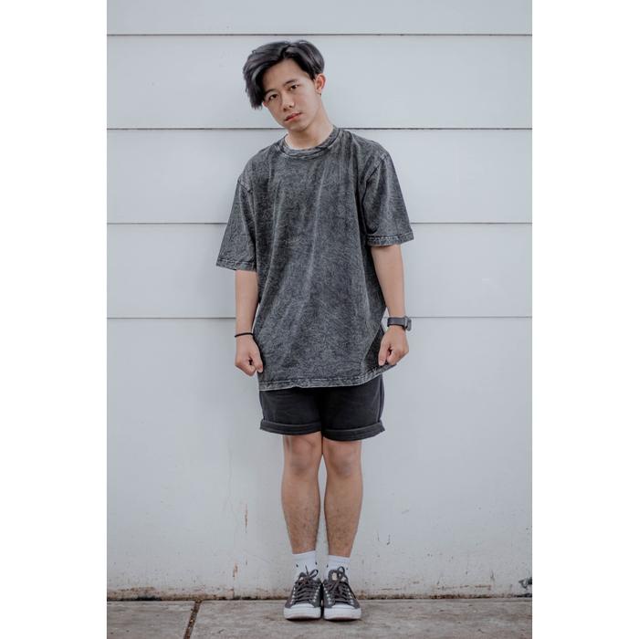 MADMAN Kaos Polos Premium Oversize Stone Wash T-Shirt Stone Wash T-Shirt Oversized T-shirt Stone