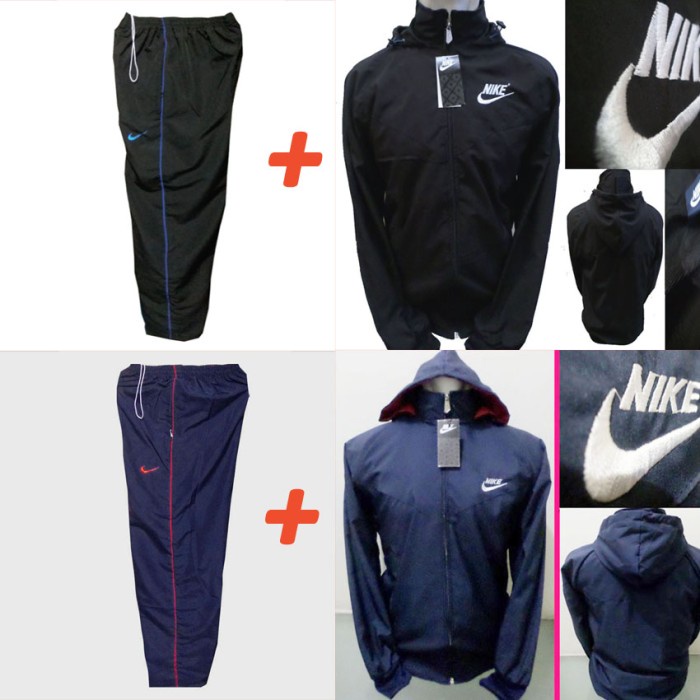 Paket Jaket Parasut Dan Celana Training Parasut Nike New Product