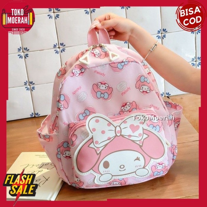 Ransel Sekolah Anak Melody Lucu Imut Tas Ransel Sanrio Stiker My Melody Unik Murah Tas My Melody