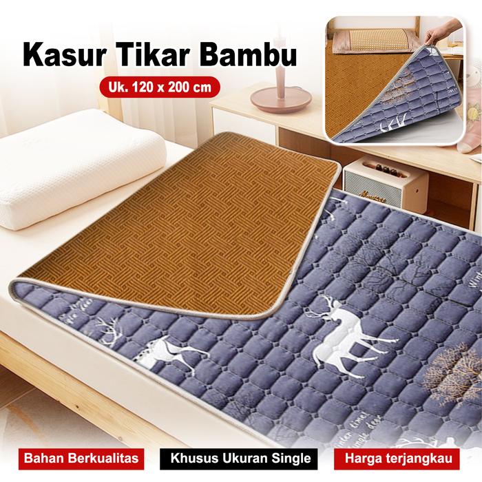 X4C1-Tikar Pendingin Badan Alas Tidur Jepang Korea / Tikar Bambu Tatami