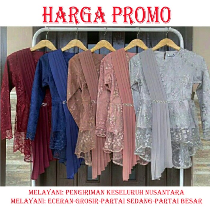 Ready Atasan Kebaya Selendang Muslim Wanita / Kebaya Promo Modern Original
