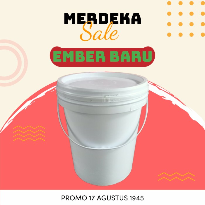 TERLARIS pail plastik 25 kg BARU(ember cat 25kg)