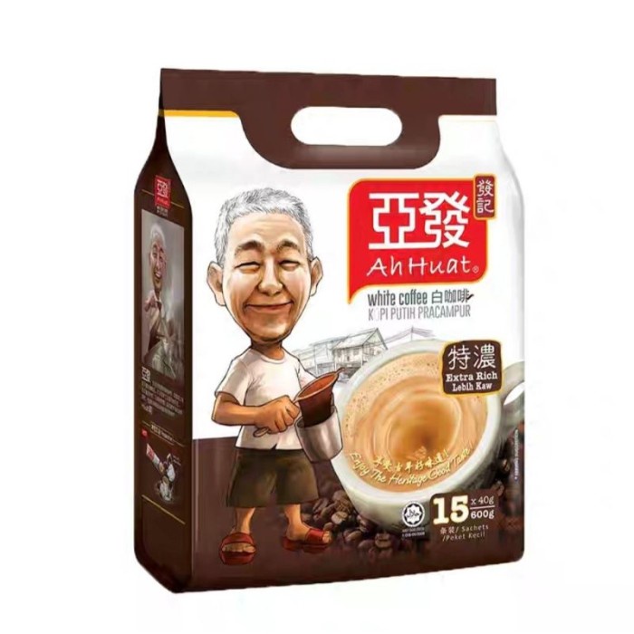 

Ah Huat White Coffee Extra Rich Lebih Kaw 15 X 36 Gram