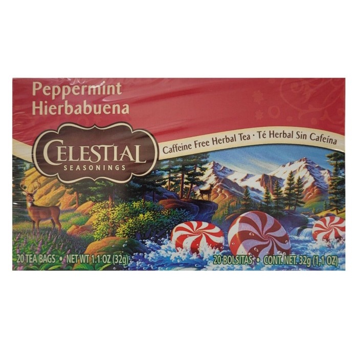 

Celestial Seasoning Herbal Tea Peppermint Caffeine Free 20 X 1.6 Gram